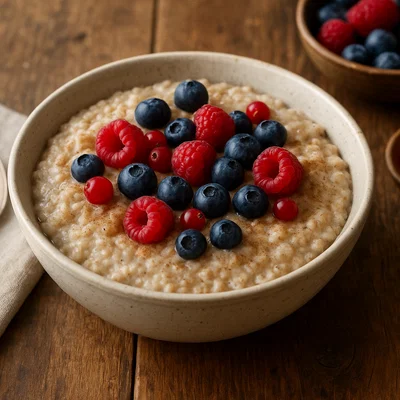 Buchweizen-Porridge mit Beeren