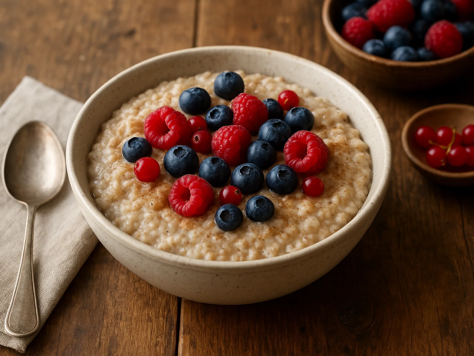 Buchweizen-Porridge mit Beeren