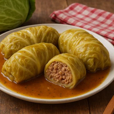 Spitzkohl-Rouladen mit Hackfleischfüllung