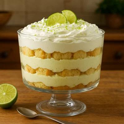 Limetten-Biskuit-Trifle