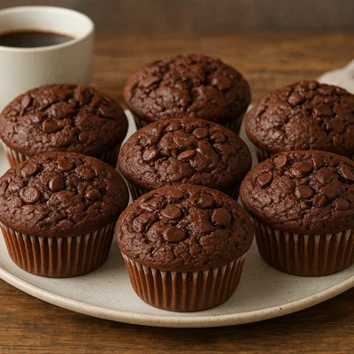 Klassische Schokoladenmuffins
