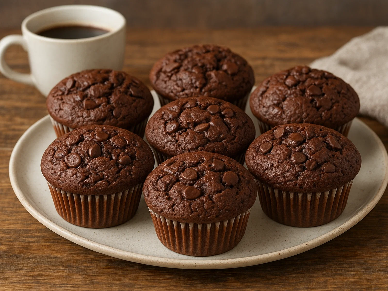 Klassische Schokoladenmuffins