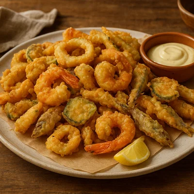 Fritti Misti – Knusprig frittierte Meeresfrüchte und Gemüse