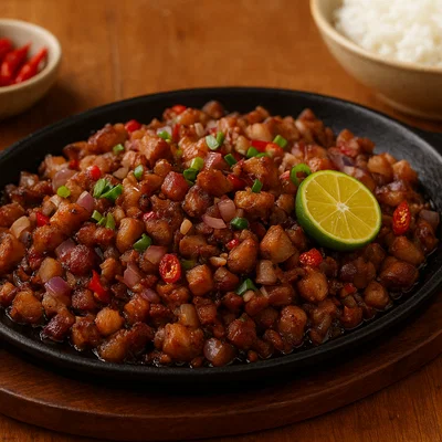 Schweine-Sisig (Philippinische Sizzler-Pfanne)