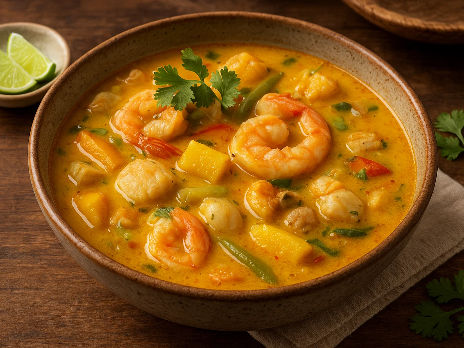 Tapado – Guatemalische Kokos-Meeresfrüchte-Suppe