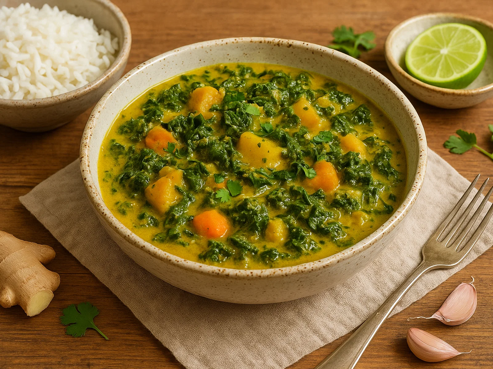 Grünkohl-Curry mit Kokosmilch