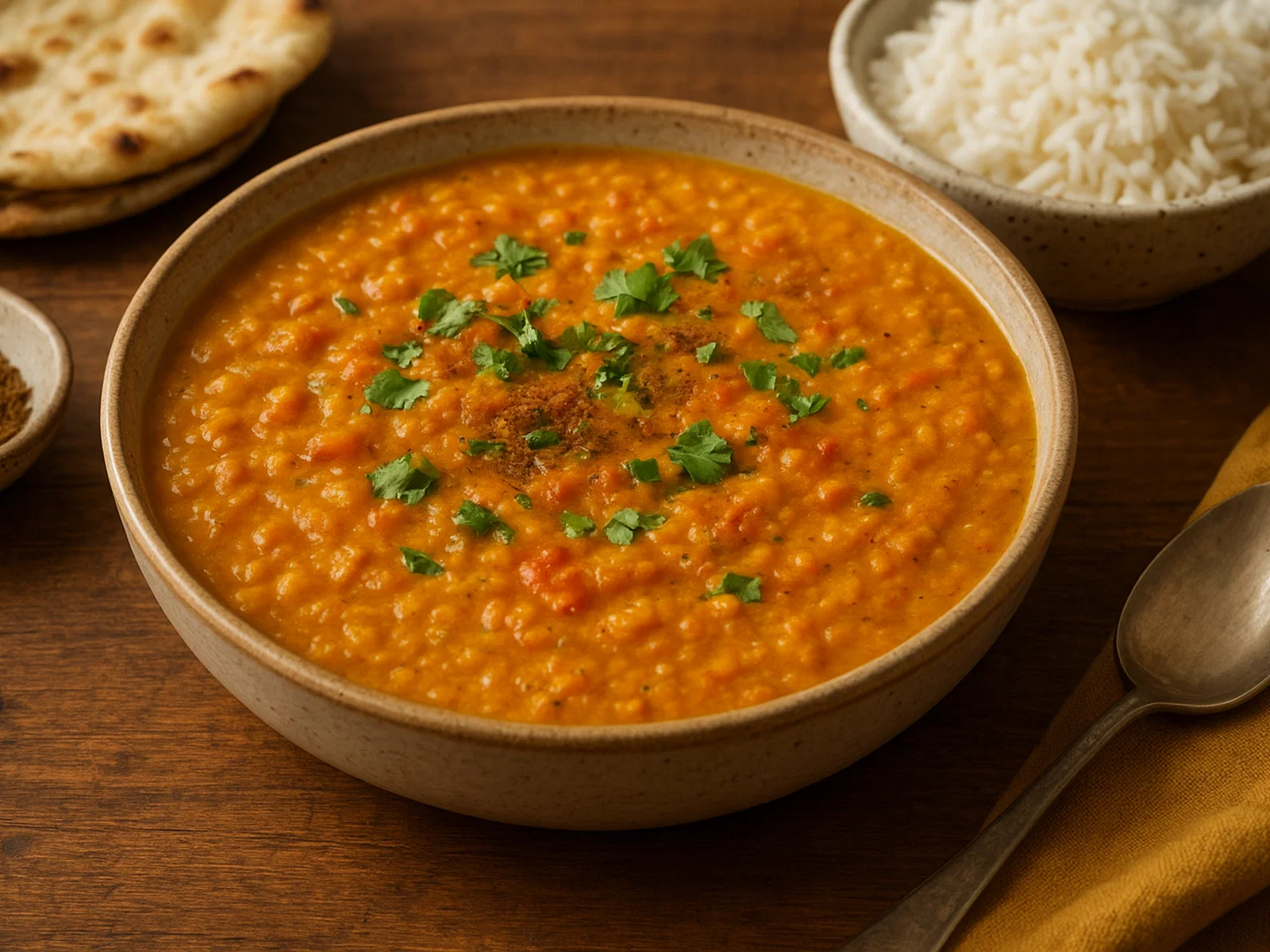 Cremiges Dhal Curry mit roten Linsen