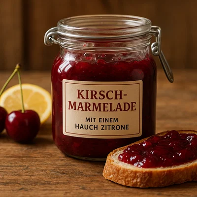 Kirsch-Marmelade mit einem Hauch Zitrone