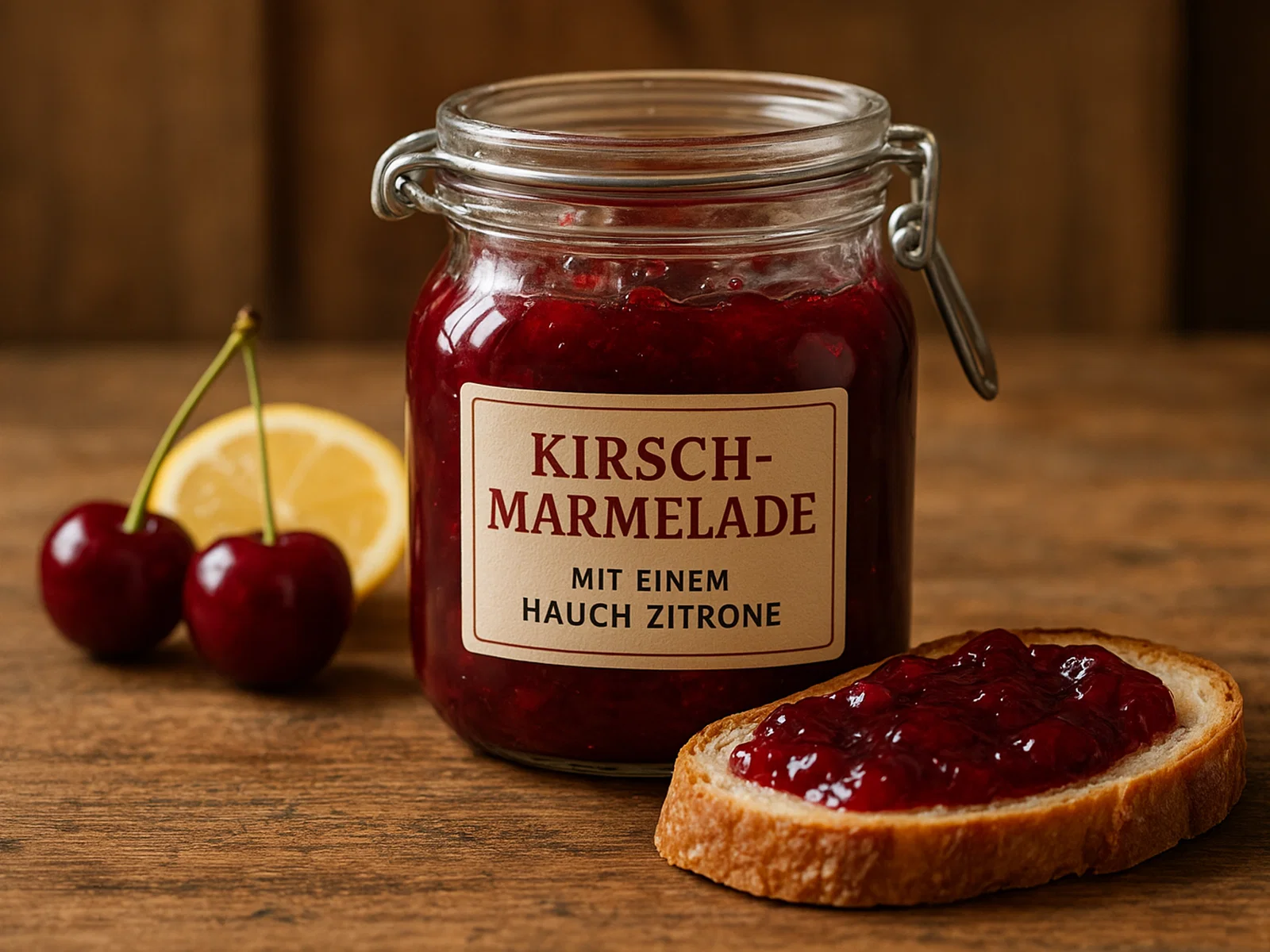 Kirsch-Marmelade mit einem Hauch Zitrone