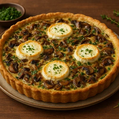 Herzhafte Pilz-Tartes mit Ziegenkäse