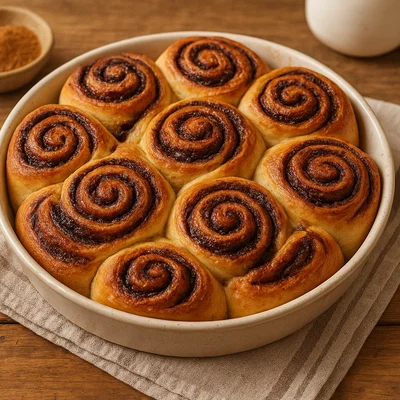 Schoko-Hefeschnecken mit Zimt und Vanille