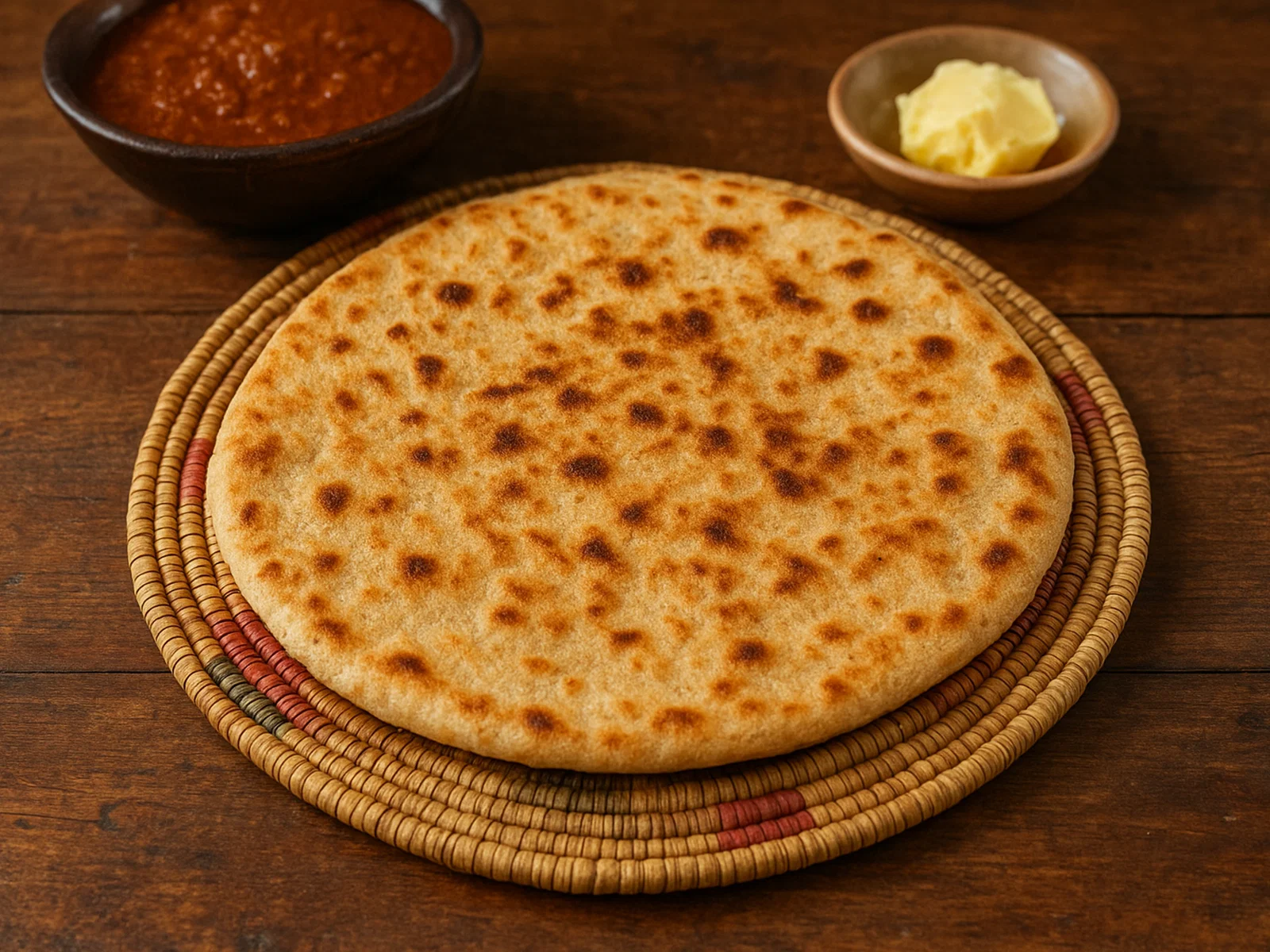 Äthiopisches Kitcha (einfaches Pfannenfladenbrot)