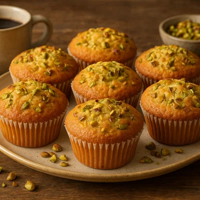 Saftige Marzipan-Pistazien-Muffins