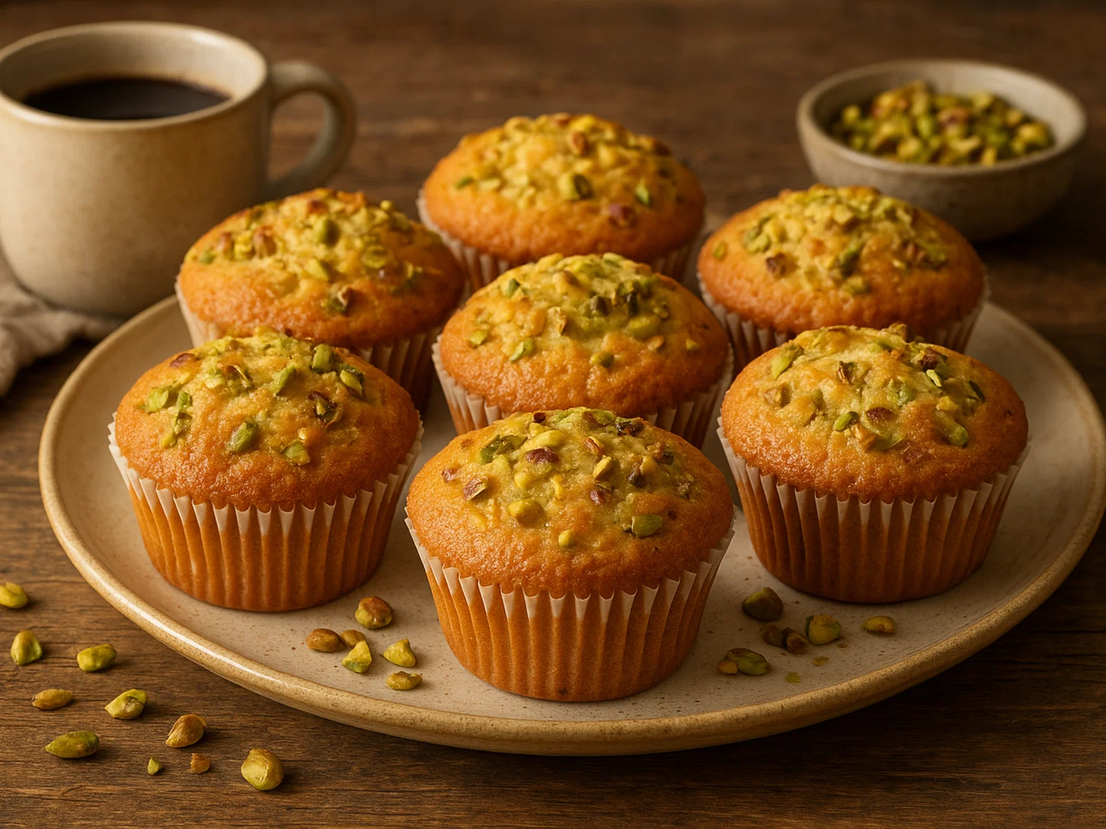Saftige Marzipan-Pistazien-Muffins