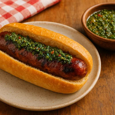 Argentinischer Choripán mit frischem Chimichurri