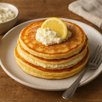 Zitronen-Ricotta-Pfannkuchen