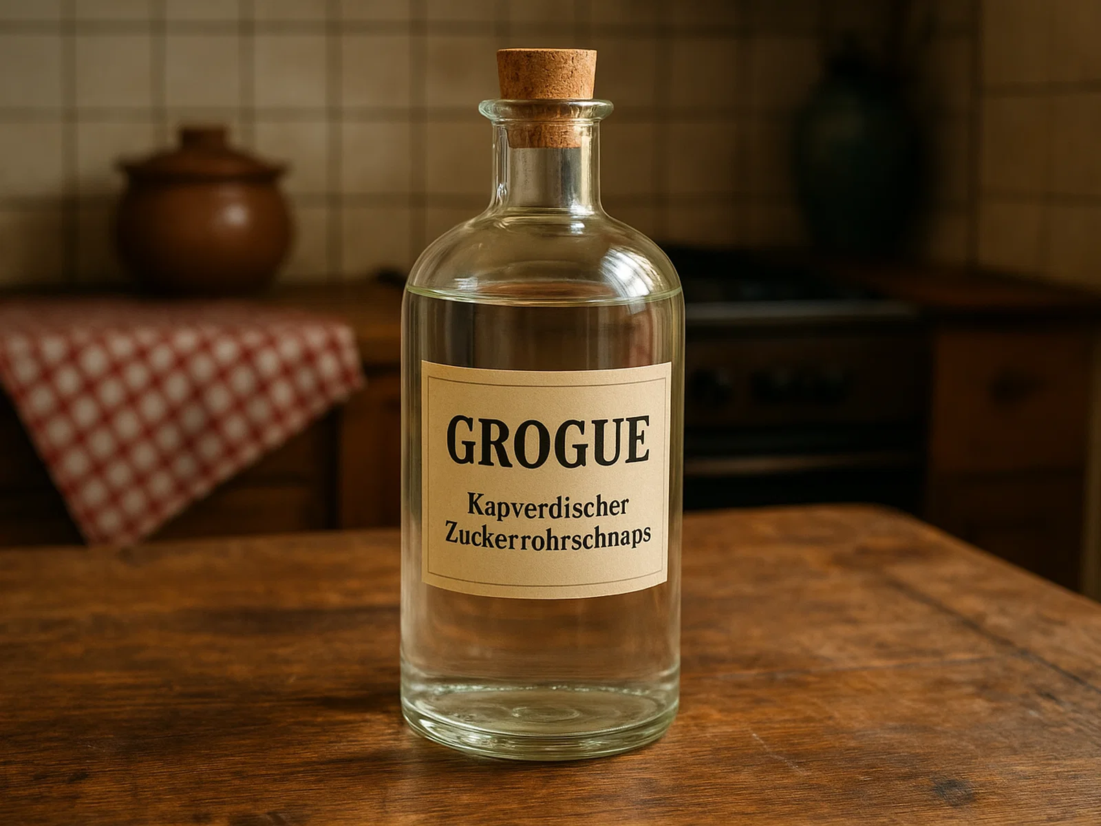 Grogue (kapverdischer Zuckerrohrschnaps)