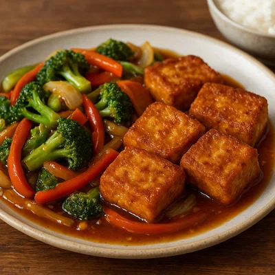 Taiwanesischer knuspriger Tofu mit Gemüse