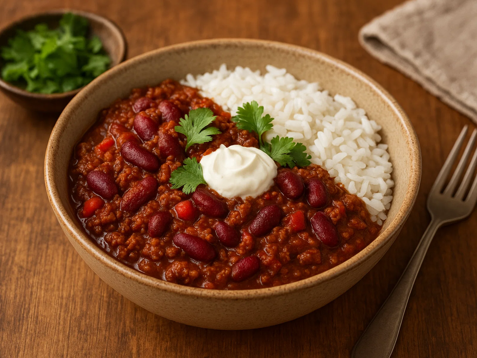 Amerikanischer Chili con Carne mit Bohnen