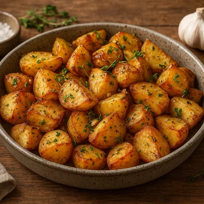 Knusprige Thymian-Knoblauch-Kartoffeln aus dem Ofen