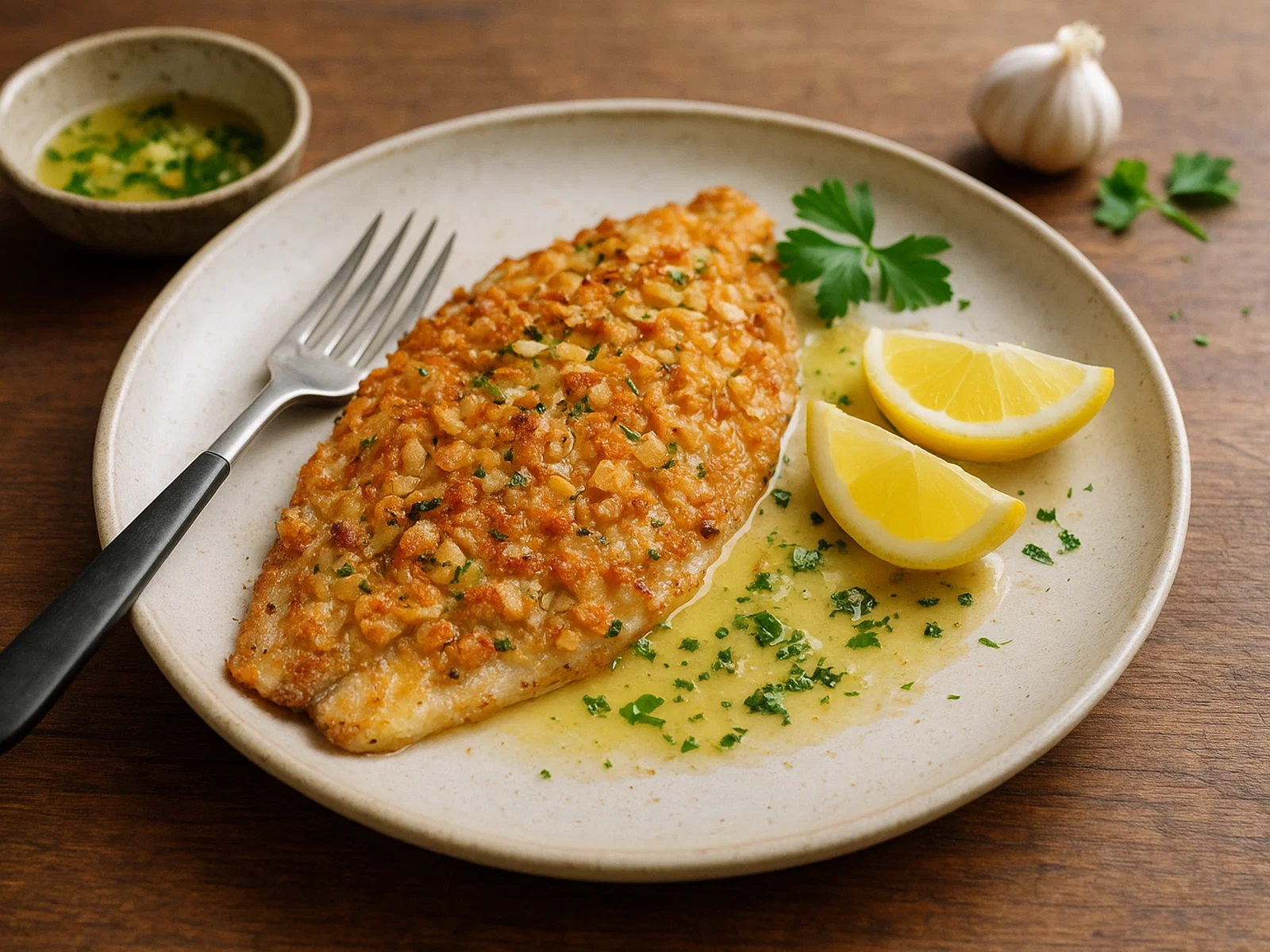 Forellenfilet mit knuspriger Mandelkruste