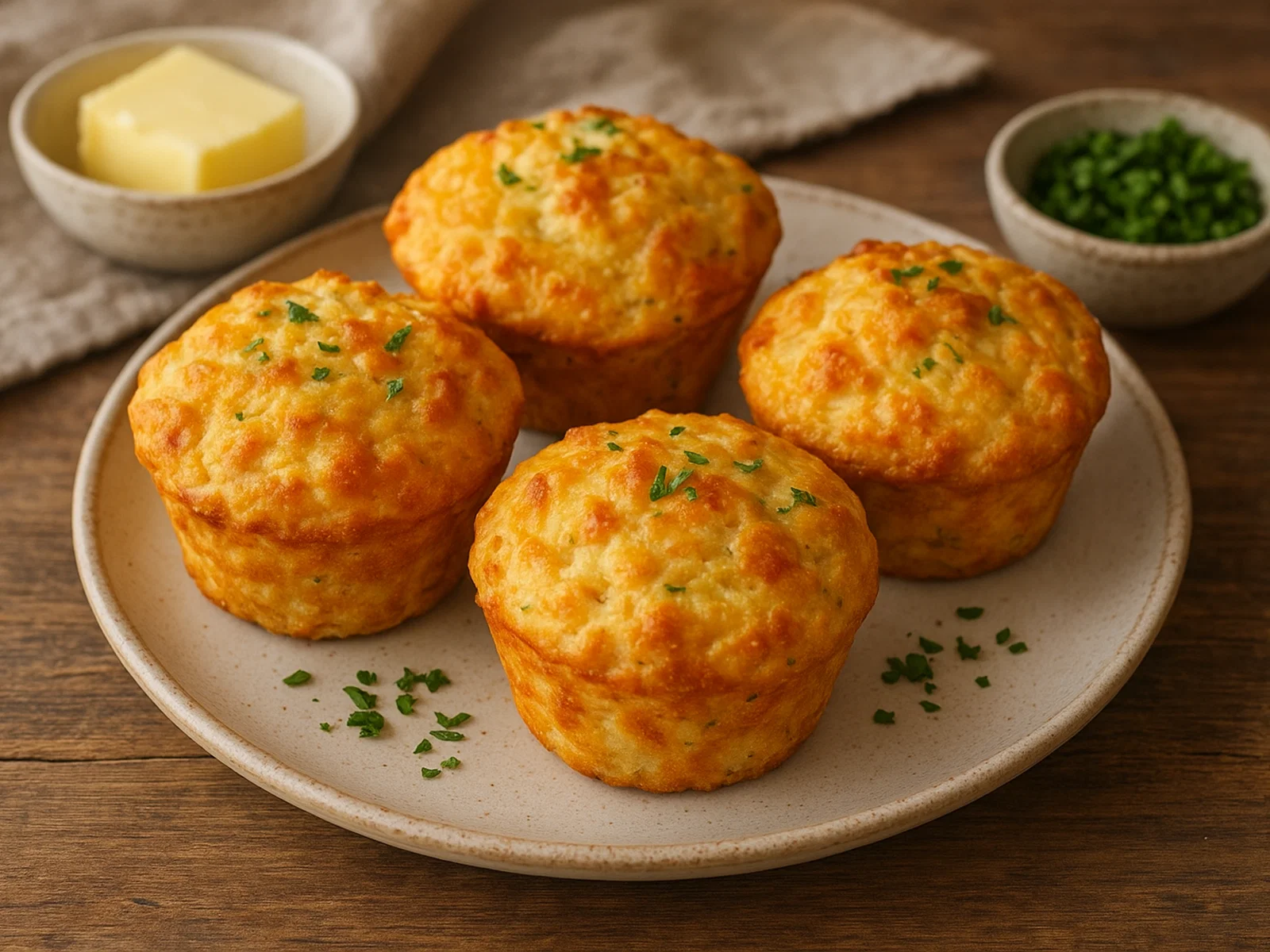 Klassische herzhafte Käse-Muffins