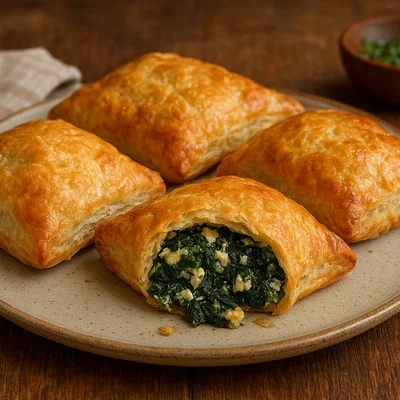Schreckliche Spinat-Puffs aus Blätterteig mit Feta