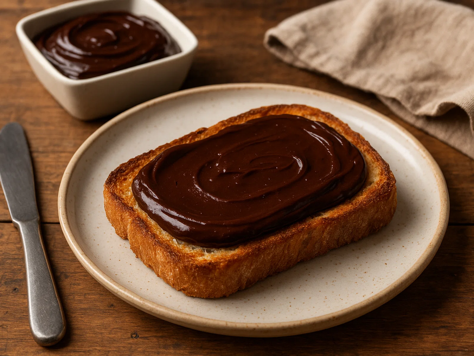 Schokoladenbrotriegel mit knuspriger Brotkruste