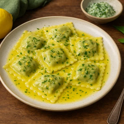 Bärlauch-Ravioli mit frischer Zitrussauce