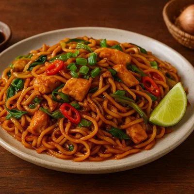 Mee Goreng mit Hühnchen oder Tofu