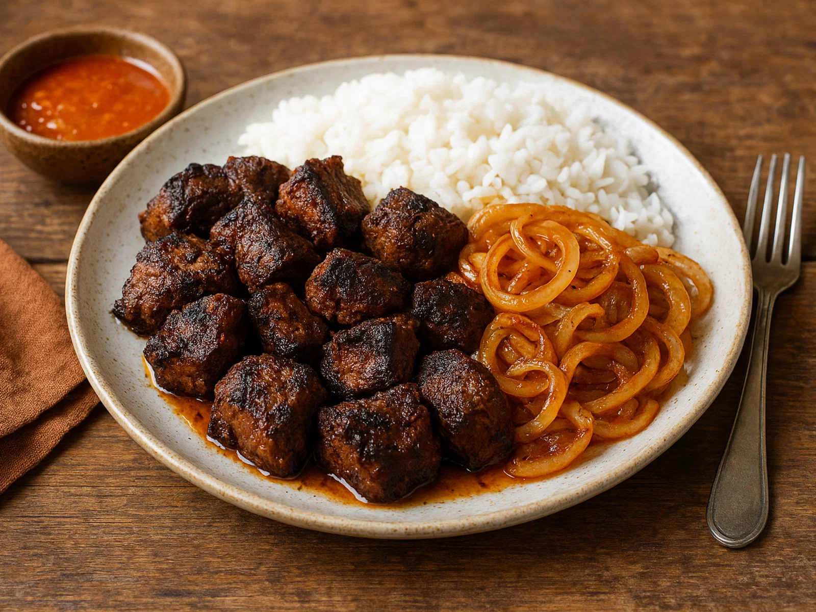 Dibi – Senegalesches Grillfleisch mit Zwiebel-Marinade