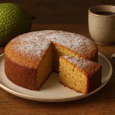 Saftiger Brotfrucht-Kuchen mit Zimt und Vanille
