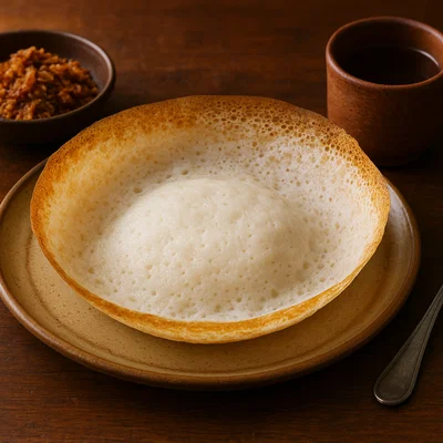 Sri-lankische Hoppers (Appa) aus Reismehl und Kokosmilch