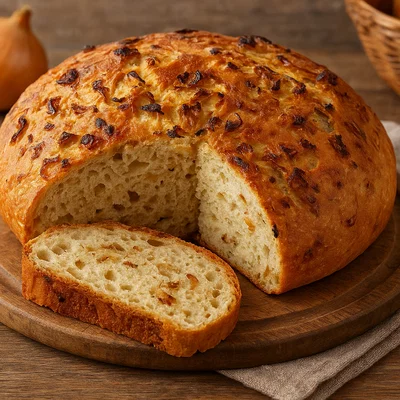 Herzhaftes Zwiebelbrot aus Hefeteig