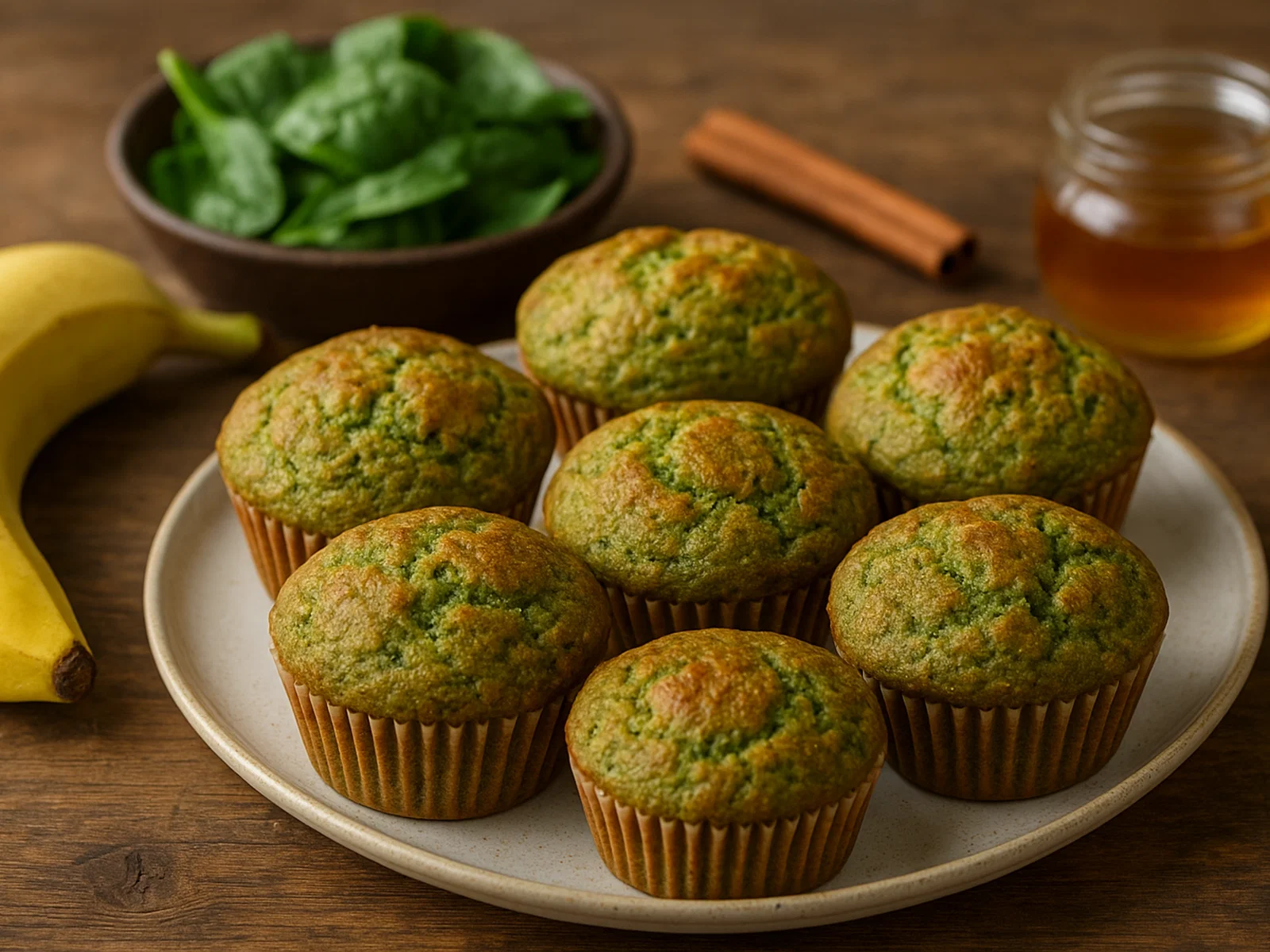 Spinat-Bananen-Muffins