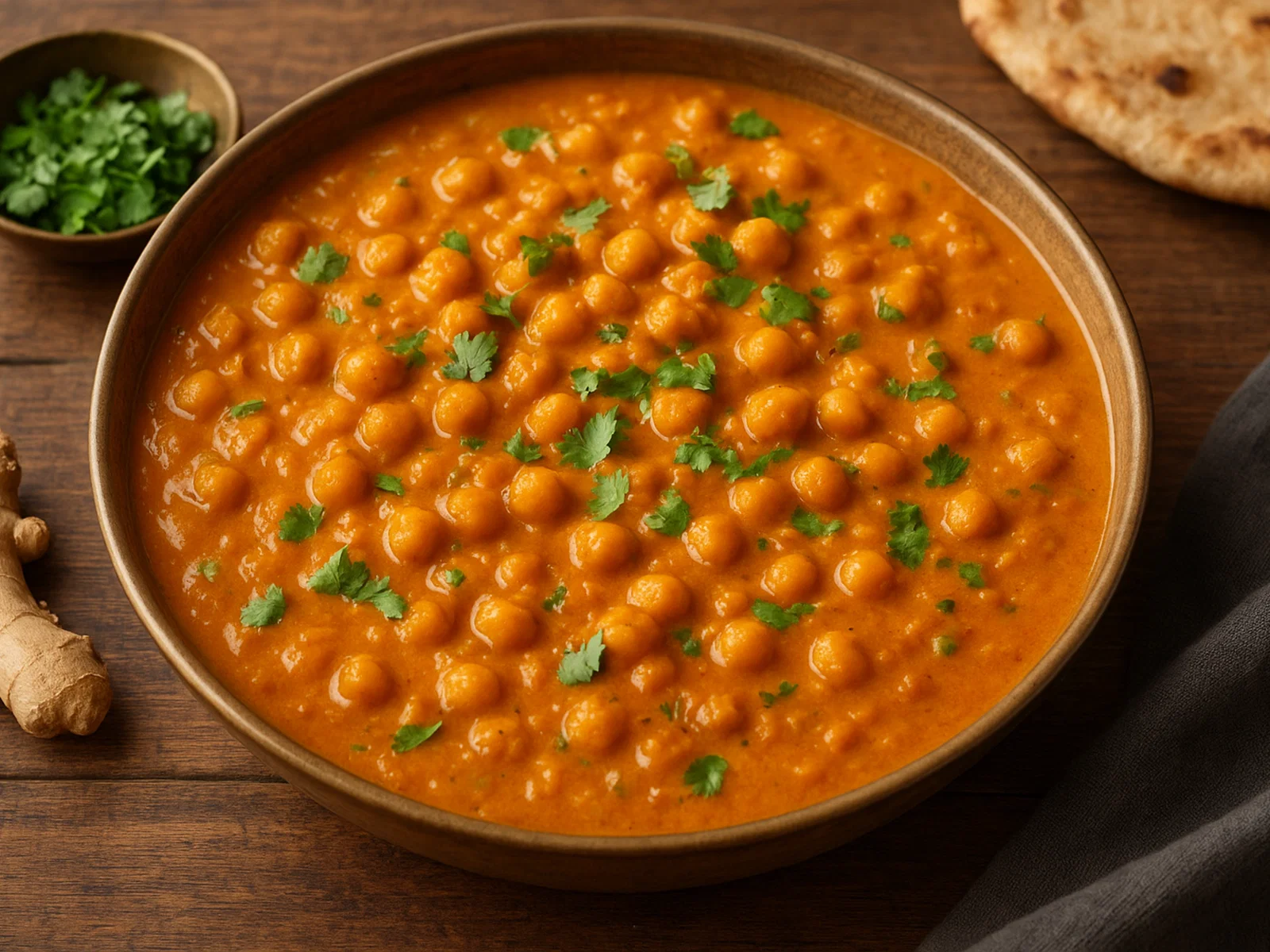 Cremiges Kichererbsen-Curry mit Kokosmilch