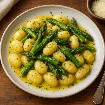 Gnocchi mit grünem Spargel und Zitronenbutter