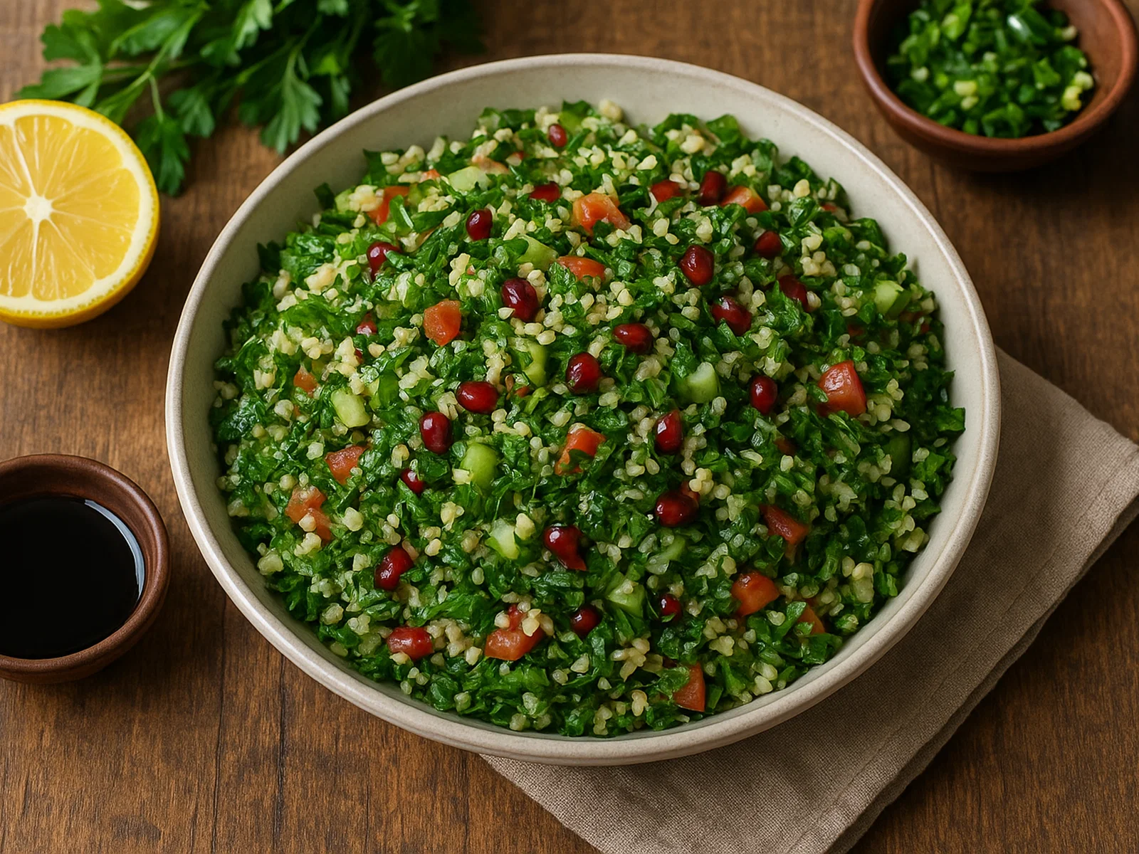 Armenischer Tabouleh (Bulgursalat mit viel frischen Kräutern)