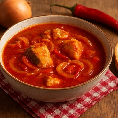 Ungarische Fischsuppe Halászlé