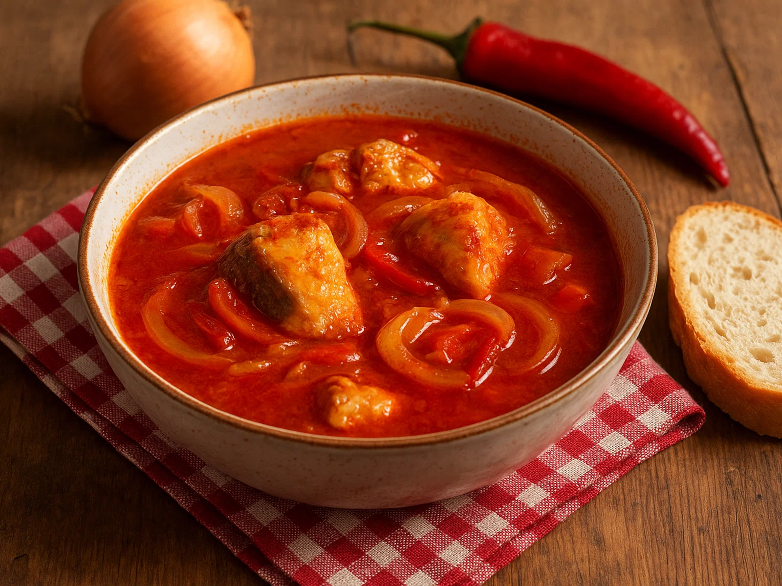 Ungarische Fischsuppe Halászlé