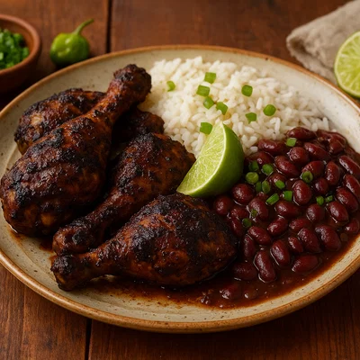 Jerk Hähnchen von der Grillpfanne oder vom Grill