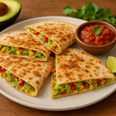 Vegetarische Quesadillas mit Avocado