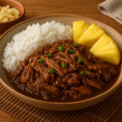 Kekepua'a – Hawaiianisches geschmortes Soja-Knoblauch-Schweinefleisch