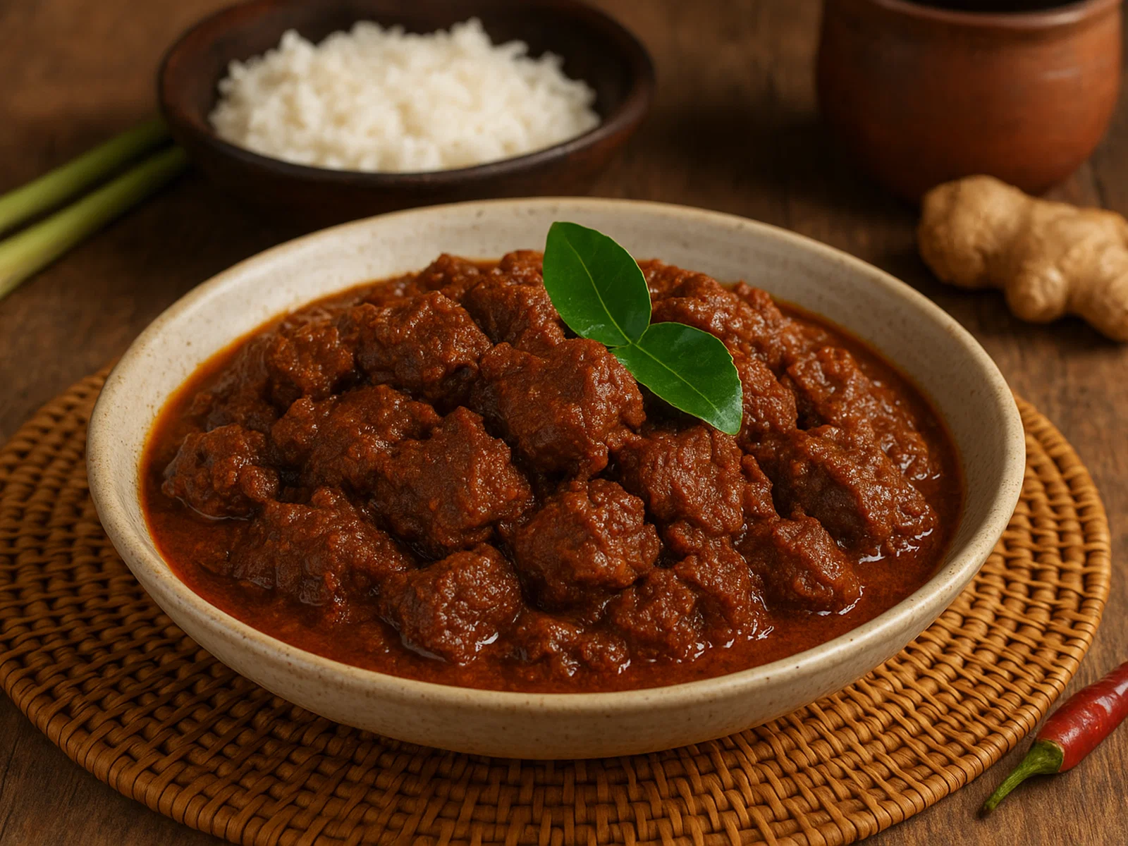 Rendang Daging – Indonesisches Rindfleisch-Rendang