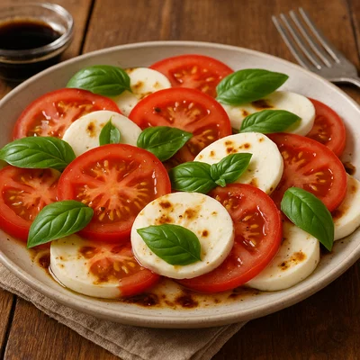 Tomaten-Mozzarella-Salat mit Balsamico-Dressing