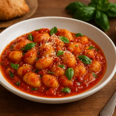 Gnocchi à la Monégasque mit aromatischer Tomaten-Basilikum-Sauce