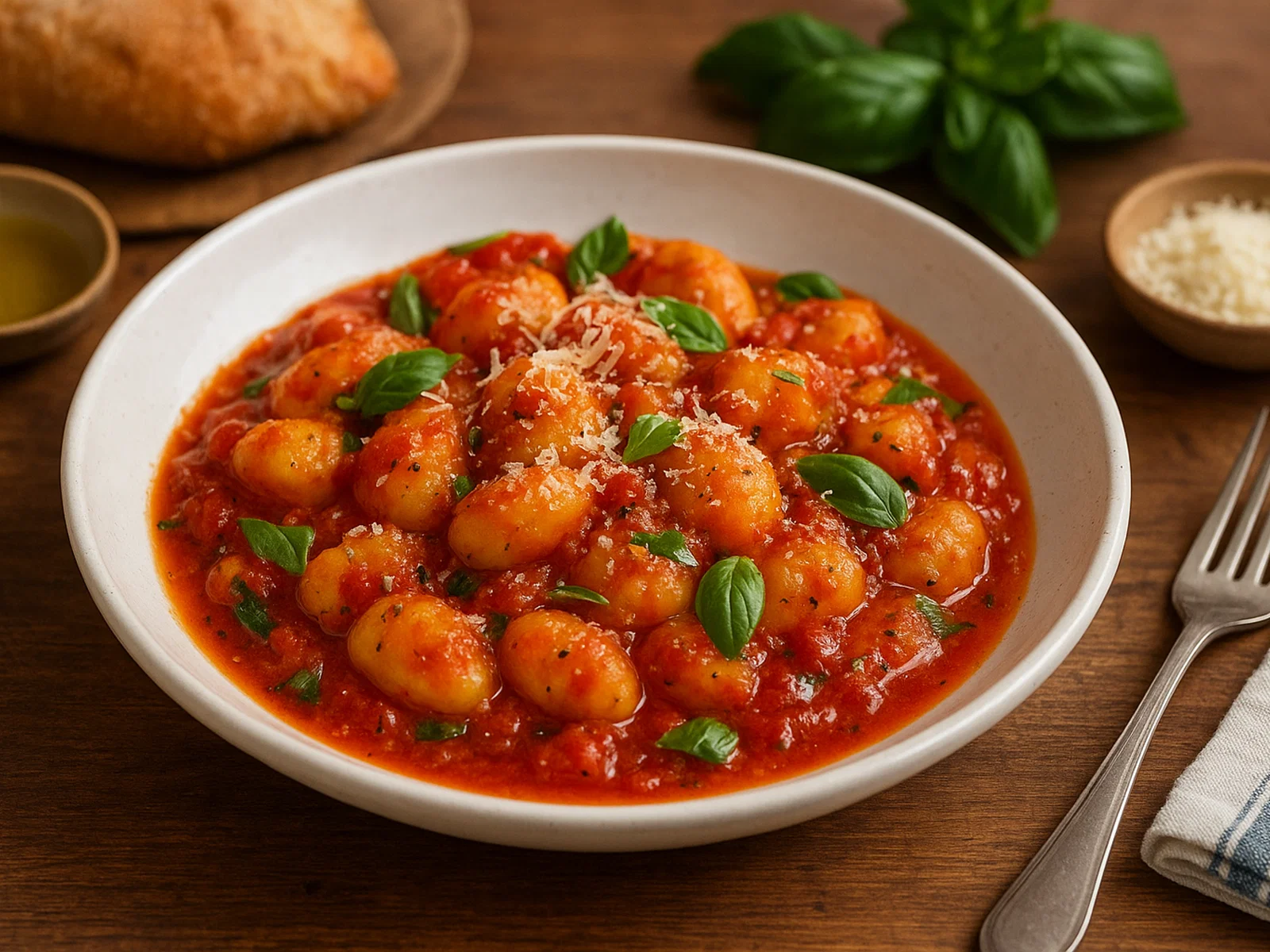 Gnocchi à la Monégasque mit aromatischer Tomaten-Basilikum-Sauce