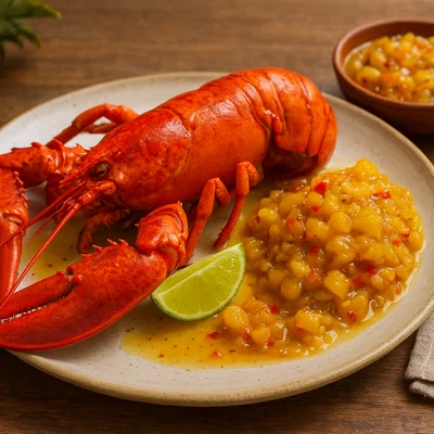 Hummer mit Ananas-Chutney