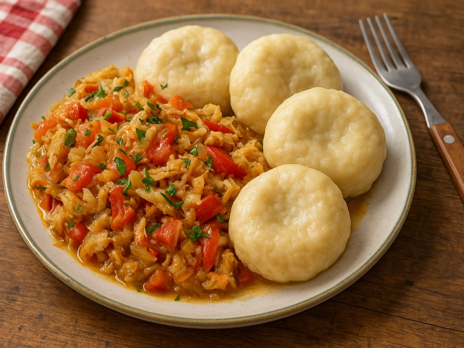Karibischer Saltfish mit flauschigen Dumplings