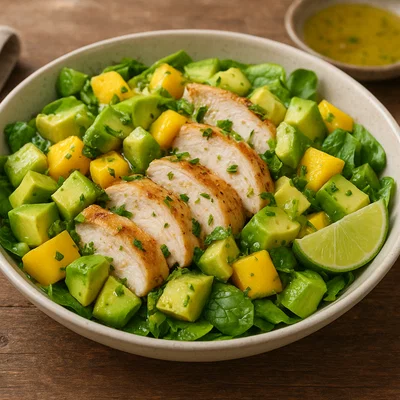 Hühnchen-Salat mit Avocado und Mango
